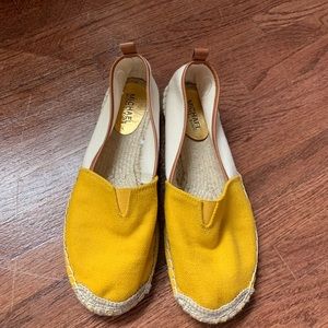 Yellow slip on shoes